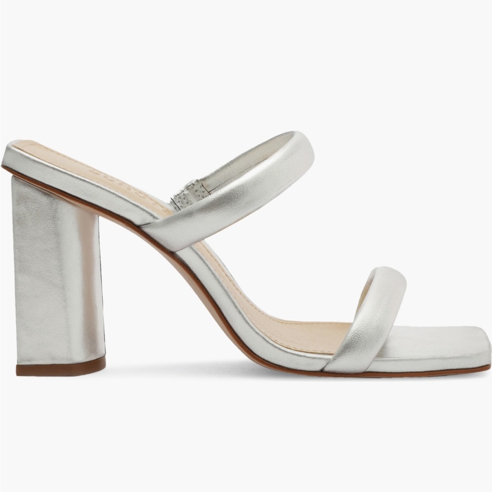 Schutz Ully Slide Sandal - Silver - Size 7 - New with Box